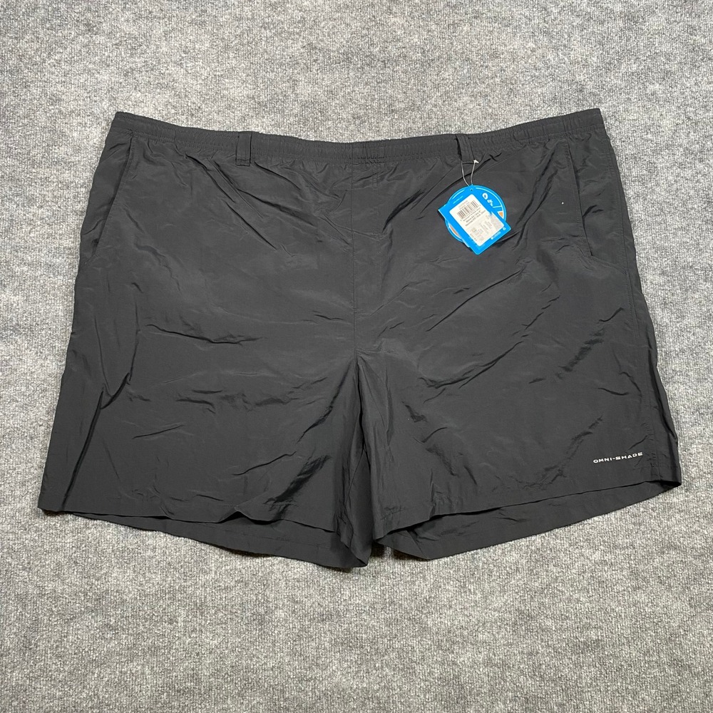 Columbia Mens Backcast III Water Shorts 6XB Charcoal Grey PFG Swim Trunks FS4009